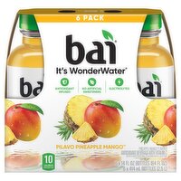 Bai It's WonderWater Pilavo Pineapple Mango Flavored Antioxidant Beverage, 14 fl oz, 6 count