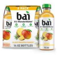 Bai It's WonderWater Pilavo Pineapple Mango Flavored Antioxidant Beverage, 14 fl oz, 6 count