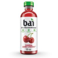 Bai It's WonderWater Zambia Bing Cherry Flavored Antioxidant Beverage, 18 fl oz, 18 Fluid ounce