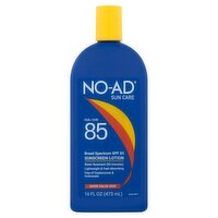 NO-AD Sun Care Broad Spectrum Sunscreen Lotion Super Value Size!, SPF 85, 16 fl oz