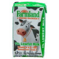Farmland Fresh Dairies 1% Lowfat Milk, half pint