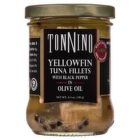 Tonnino Yellowfin Tuna Fillets with Black Pepper in Olive Oil, 6.3 oz