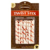 Ruff & Whiskerz Real Chicken Twist Stix Treats for Dogs, 25 count