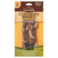 Ruff & Whiskerz Collagen Braidz with Chicken Chews for Dogs, 2 count, 2.8 oz