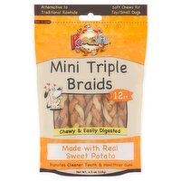 Poochie Mini Triple Braids Soft Chews for Toy/Small Dogs, 12 count, 4.5 oz