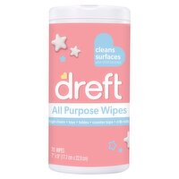 Dreft All Purpose Wipes, 70 count