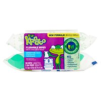 Kandoo Kids Sensitive Flushable Wipes, 2 pack, 100 count