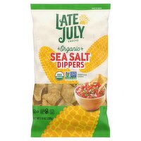 LATE JULY SNACKS Organic Sea Salt Dippers Tortilla Chips, 7.4 oz