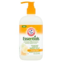 Arm & Hammer Essentials Orange Citrus Kitchen Fresh Liquid Hand Soap, 14 fl oz