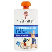 Pumpkin Tree Peter Rabbit Organics Apple & Blueberry Organic Fruit, Oats & Seeds Puree, 4 oz