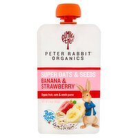 Pumpkin Tree Peter Rabbit Organics Banana & Strawberry Organic Fruit, Oats & Seeds Puree, 4 oz