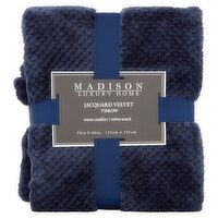 Madison Luxury Home Jacquard Velvet Throw, 1 Each