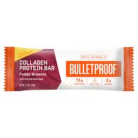 Bulletproof Fudge Brownie Collagen Protein Bar, 16.9 oz, 12 count