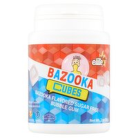 Elite Bazooka Flavored Sugar Free Bubble Gum Cubes, 2 oz