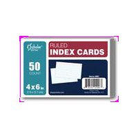 iScholar Ruled Index Cards - 4 x 6 Inch, 50 each