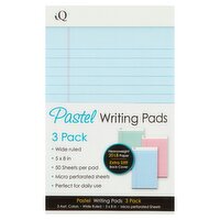 iQ iScholar New York Pastel Writing Pads, 3 count