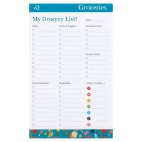 IQ 5 x 8 in Groceries List Pad, 50 sheets