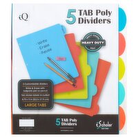 iQ Large Tabs Poly Dividers, 5 count