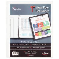 iScholar New York Xpression 1" View Poly Flex 11.5 x 10 in Binder