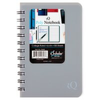 iScholar New York iQ 6 x 4 in College Ruled Poly Notebook, 100 sheets