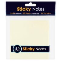 iQ 3 x 3 in Sticky Notes, 200 count