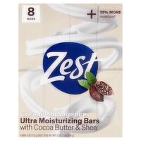 Zest Creamy Indulgence Ultra Moisturizing Bars, 4 oz, 8 count, 32 Ounce