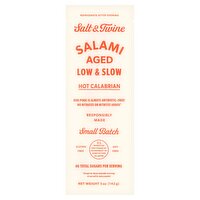 Salt & Twine Hot Calabrian Salami, 5 oz