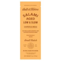 Salt & Twine Chipotle Mole Salami, 5 oz