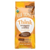 Four Sigmatic Focus Organic Dark Roast Whole Bean Coffee, 10 oz