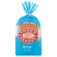 Three Bakers Three Bakers White Whole Grain Bread, 17 oz, 17 Ounce 