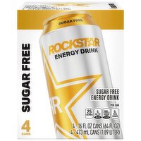 Rockstar Sugar Free Energy Drink 16 Fl Oz 4 Count