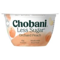 Chobani Orchard Peach Less Sugar Reduced Fat Greek Yogurt, 5.3 oz