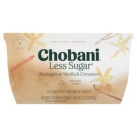 Chobani Madagascar Vanilla & Cinnamon Less Sugar Greek Yogurt Value Pack, 4 count, 21.2 oz, 21.2 Ounce