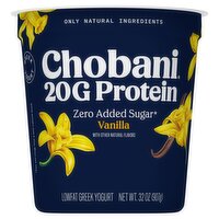 Chobani 20g Protein Vanilla Lowfat Greek Yogurt, 32 oz