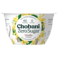 Chobani Zero Sugar Vanilla Flavored Greek Yogurt, 5.3 oz