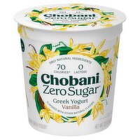 Chobani Zero Sugar Vanilla Nonfat Greek Yogurt, 32 oz