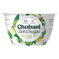 Chobani Zero Sugar Key Lime Pie Inspired Nonfat Greek Yogurt, 5.3 oz, 5.3 Ounce