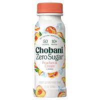 Chobani Zero Sugar Peaches & Cream Flavored Yogurt-Cultured Dairy Drink, 7 fl oz, 7 Fluid ounce