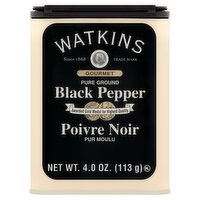 Watkins Gourmet Pure Ground Black Pepper, 4.0 oz