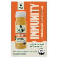 Suja Organic Immunity Defense Shot with Turmeric & Probiotics Juice Drink, 2 fl oz, 4 count