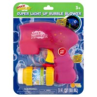 Sunny Days Entertainment, LLC Maxx Bubbles! 3 fl oz Pink Super Light Up Bubble Blower, 3+