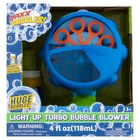 Maxx Bubbles! 4 fl oz Light Up Turbo Bubble Blower, 3+ 
