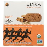 Olyra Cinnamon Tahini Breakfast Biscuits, 1.32 oz, 4 count