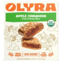 Olyra Apple Cinnamon Fruit & Grain Bars, 4 count, 5.3 oz