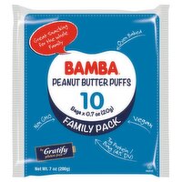 Gratify Gluten Free Bamba Peanut Butter Puffs Family Pack, 0.7 oz, 10 count