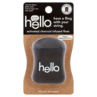 Hello Natural Peppermint Flavor Activated Charcoal Infused Floss