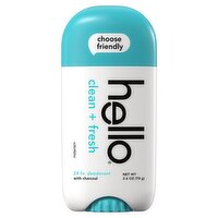 Hello 24 Hr. Deodorant with Charcoal, 2.6 oz