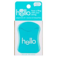 Hello Peppermint Oil + Coconut Oil Infused Floss, 54.6 yds