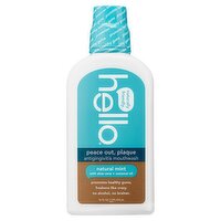 Hello Natural Mint Peace Out, Plaque Antigingivitis Mouthwash, 16 fl oz