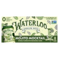 Waterloo Mojito Mocktail Sparkling Water, 12 fl oz, 8 count